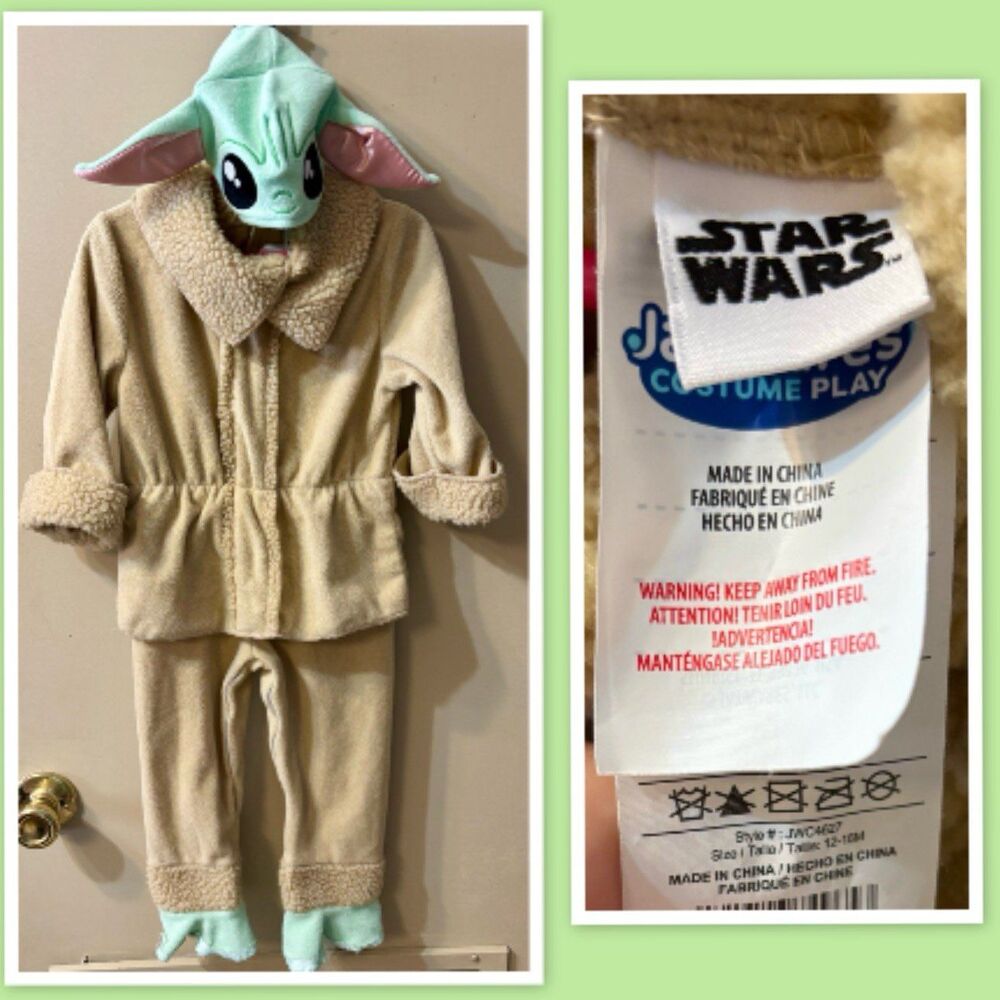 Grogu Infant Costume Star Wars Outfit ~ Size 12-18 Mo.